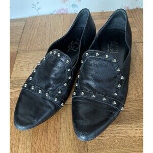 AGL 1958 Made in italy loafers Leather Size 38 1/2 - 38.5 - Black - Studded